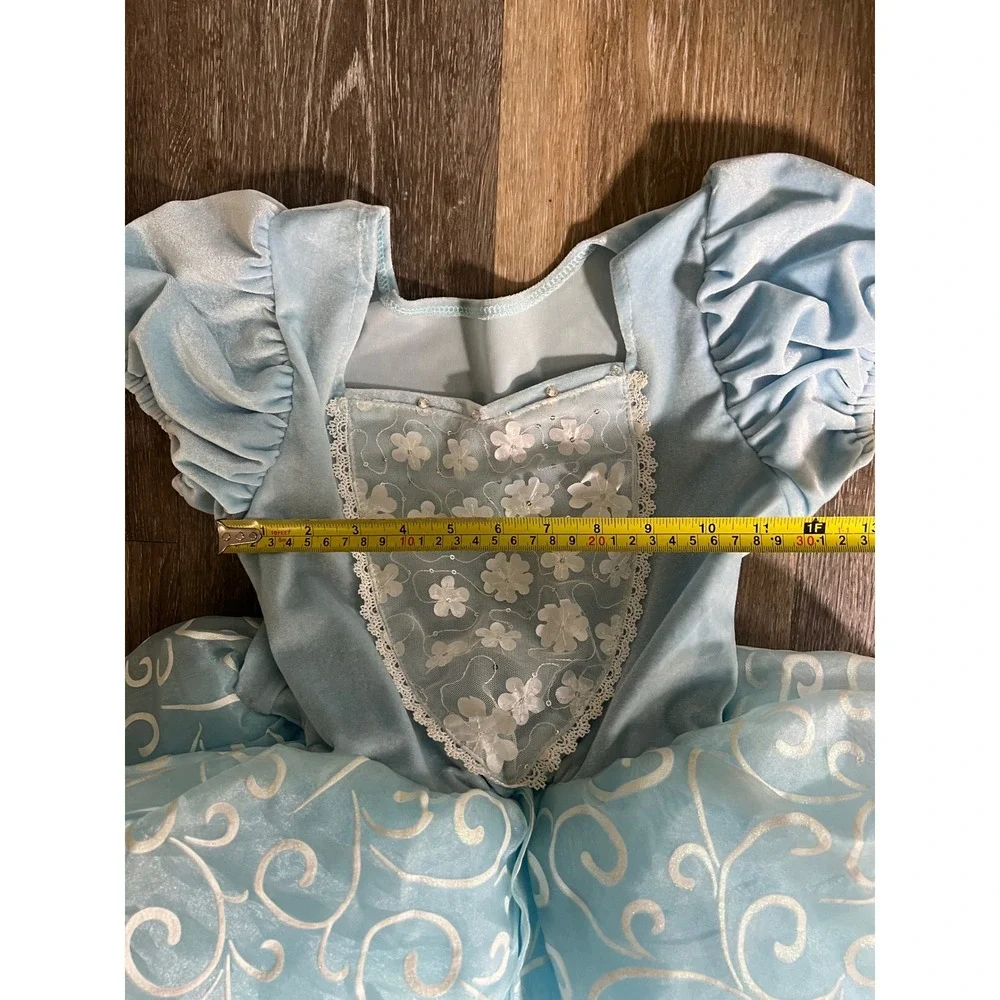 Cinderella Princess Dress Kids Size 10-11Y Blue Excellent Costume Gown‎